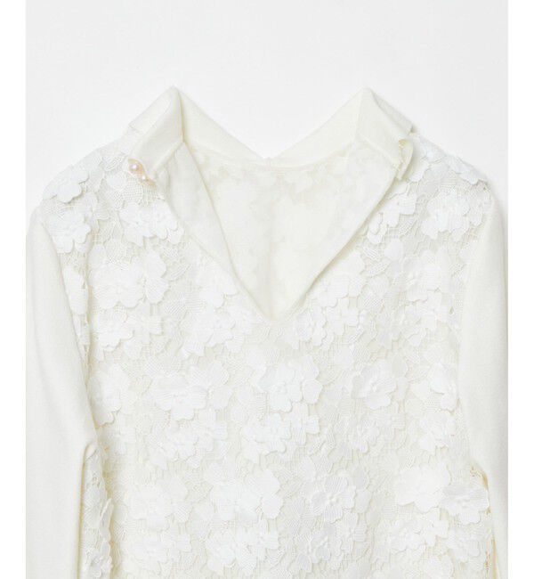 LOULOU WILLOUGHBY「【LOULOU WILLOUGHBY】ケミカルフラワーレースプルオーバー」|ニット・セーター|