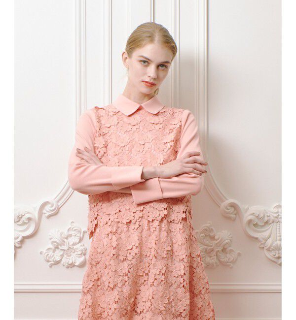 LOULOU WILLOUGHBY「【LOULOU WILLOUGHBY】ケミカルフラワーレースプルオーバー」|ニット・セーター|