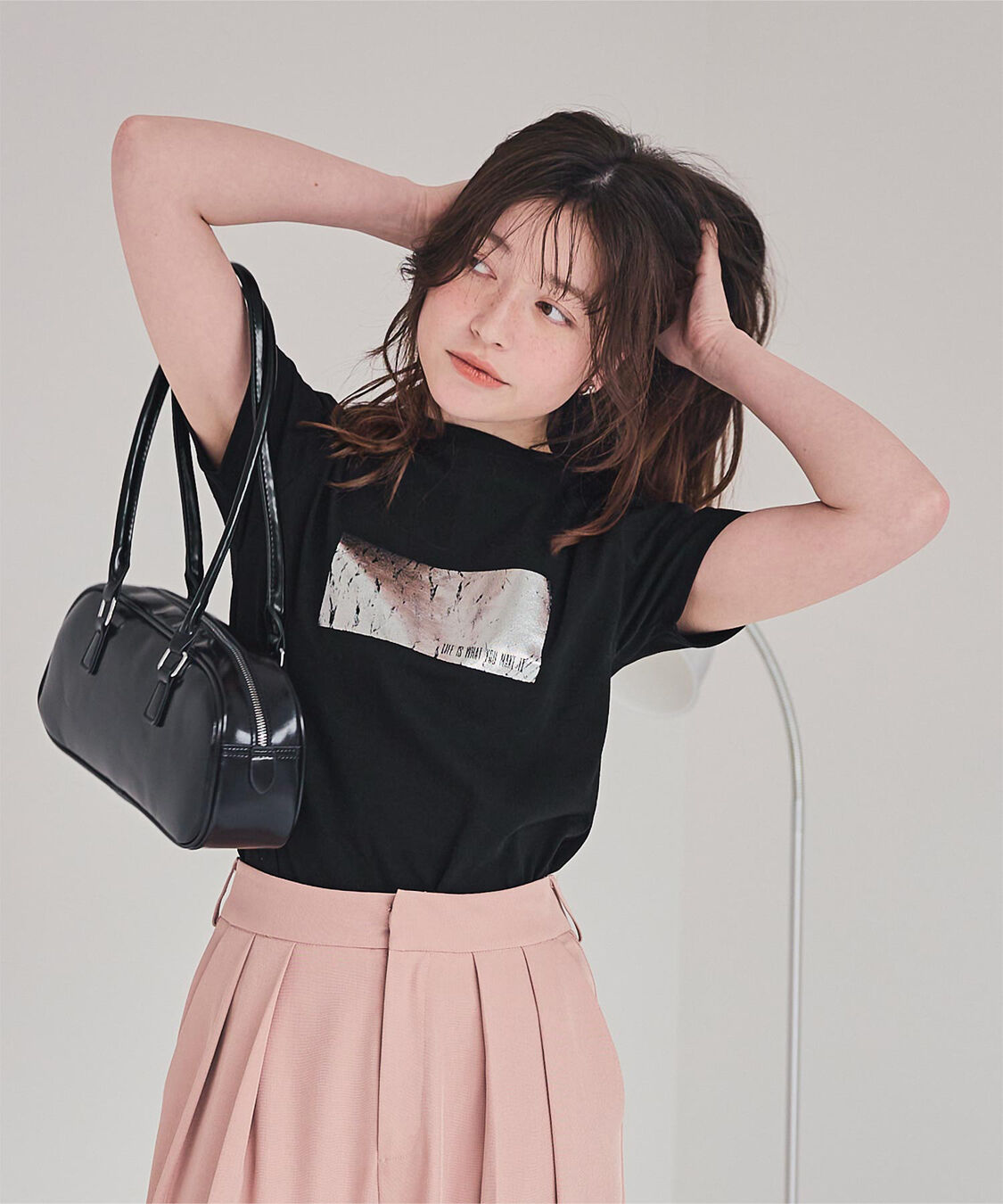 titivate「箔プリントコンパクトTシャツ」|Tシャツ・カットソー|