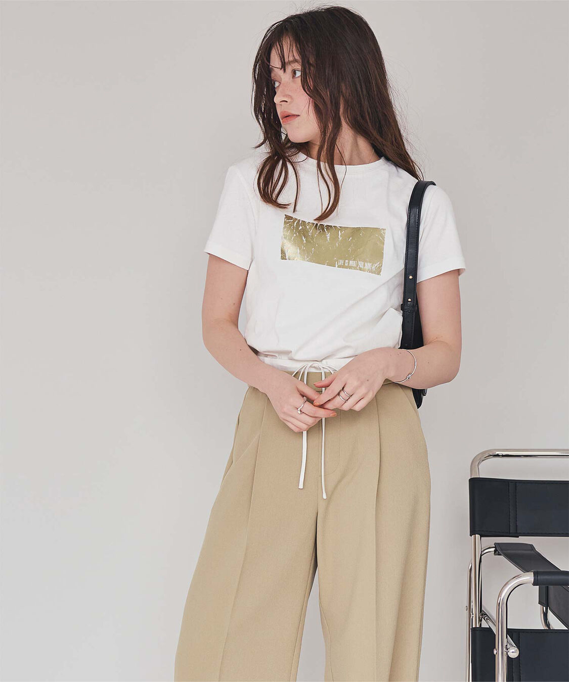 titivate「箔プリントコンパクトTシャツ」|Tシャツ・カットソー|