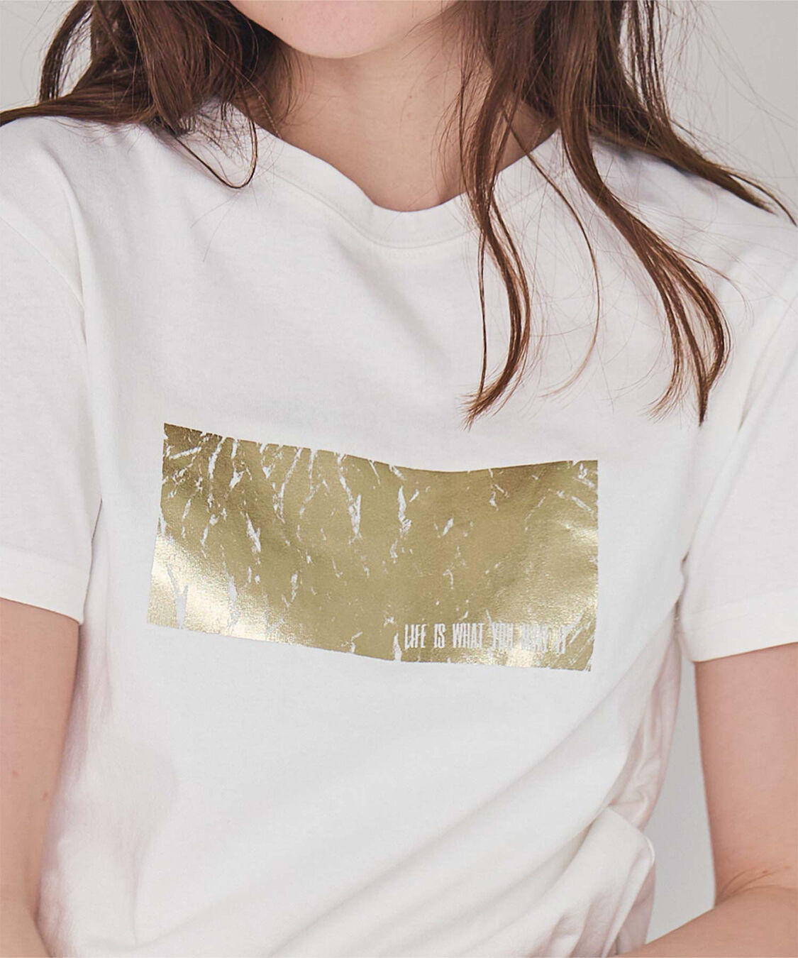 titivate「箔プリントコンパクトTシャツ」|Tシャツ・カットソー|