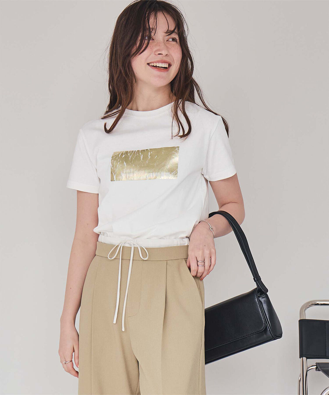 titivate「箔プリントコンパクトTシャツ」|Tシャツ・カットソー|