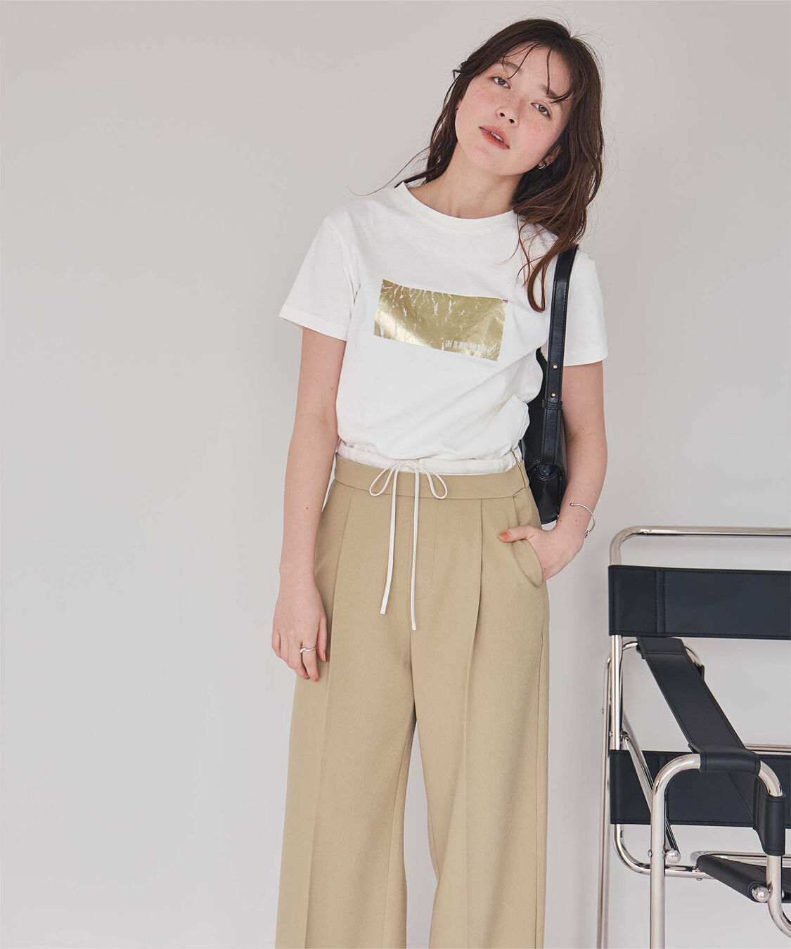 titivate「箔プリントコンパクトTシャツ」|Tシャツ・カットソー|