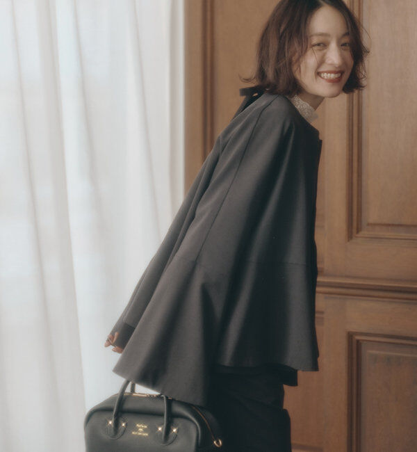  「【Du noir】ノーカラーペプラムシルエットジャケット」|テーラードジャケット|