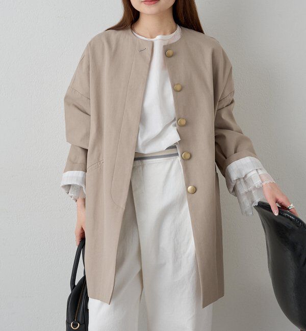  「ノーカラーコクーンシルエットコート」|その他|