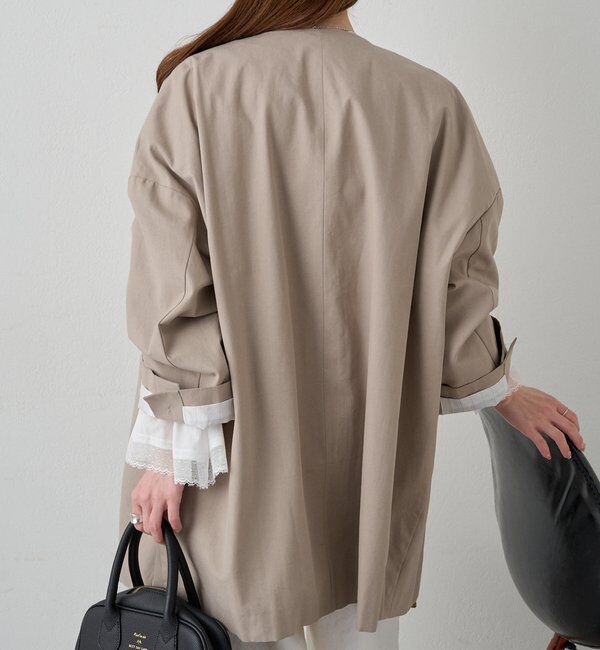  「ノーカラーコクーンシルエットコート」|その他|