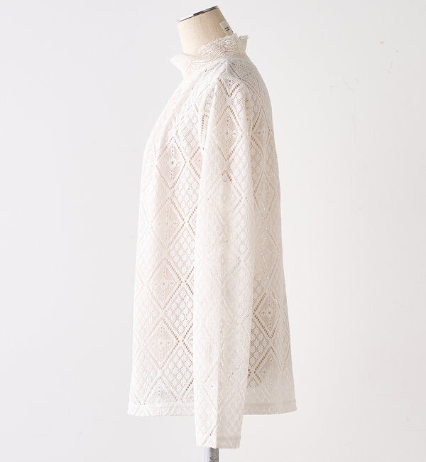  「ストレッチレースハイネックカットソー」|プルオーバー|