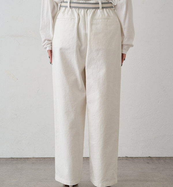  「ベルト付きリラックスデニムパンツ」|デニム|