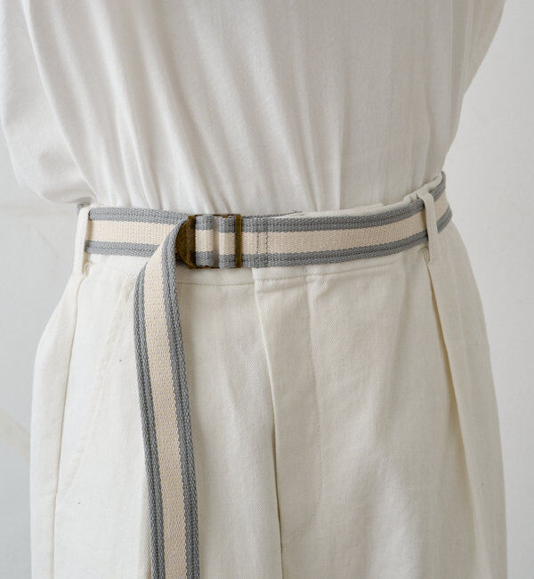  「ベルト付きリラックスデニムパンツ」|デニム|