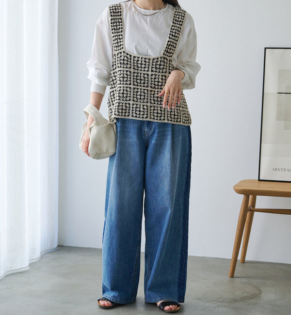  「【リバイバル/WEB限定】クロシェ編み風ビスチェ」|ニット・セーター|