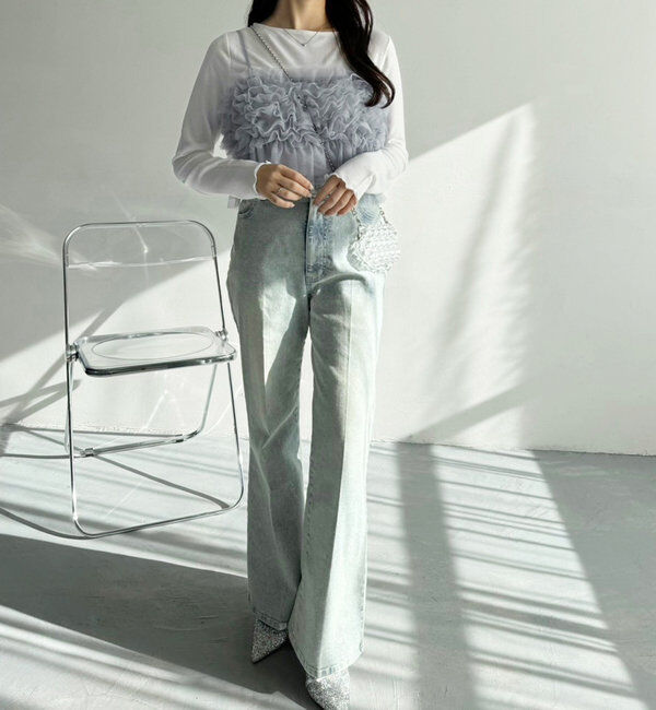  「【2点セット】チュールビスチェセットトップス」|プルオーバー|