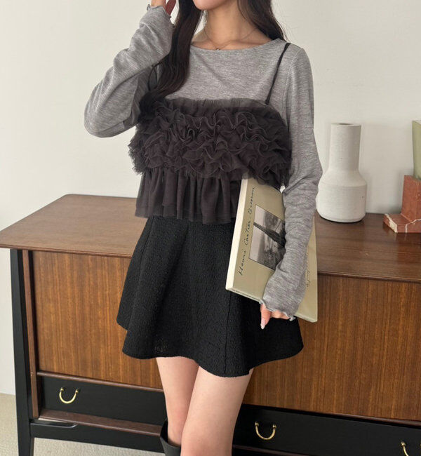  「【2点セット】チュールビスチェセットトップス」|プルオーバー|