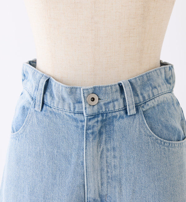  「【ウエストサイズ調整可】美脚ワイドデニム」|その他|