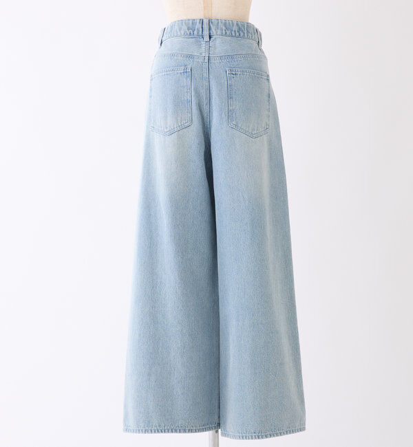  「【ウエストサイズ調整可】美脚ワイドデニム」|その他|