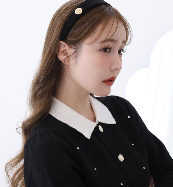  「ゴールドボタン付きカチューシャ」|その他|