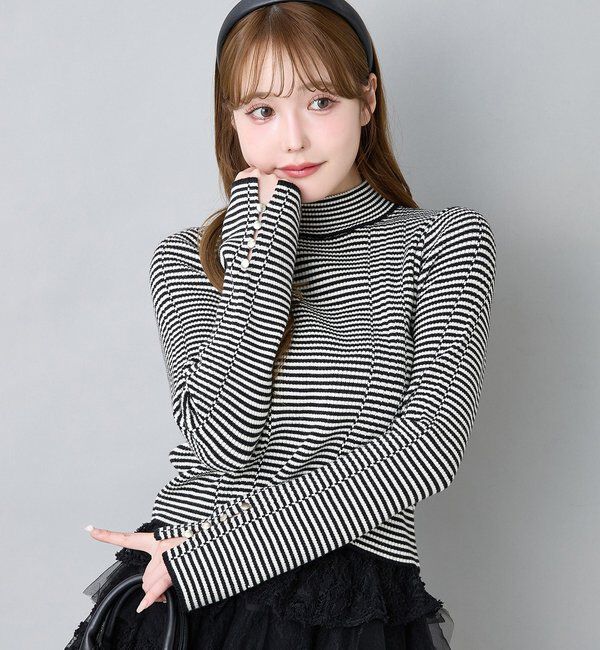  「	アイレットプチハイネックニット」|ニット・セーター|