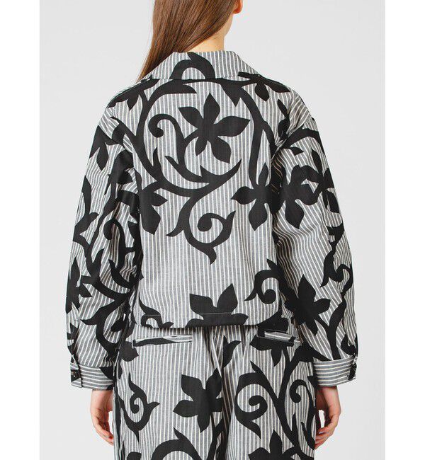 MIDIUMISOLID「MIDIUMISOLID ストライプコーチシャツジャケット」|テーラードジャケット|