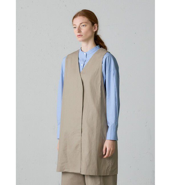 MidiUmi「MidiUmi コットンリネンワイドベスト」|ベスト・ジレ|