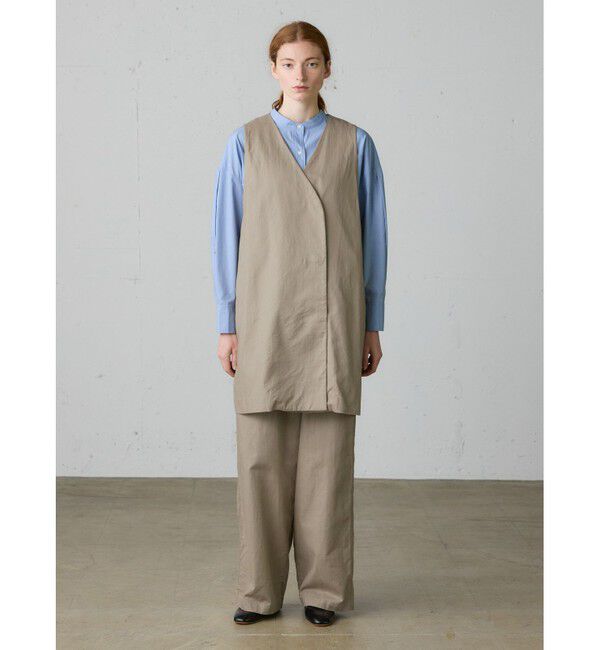 MidiUmi「MidiUmi コットンリネンワイドベスト」|ベスト・ジレ|
