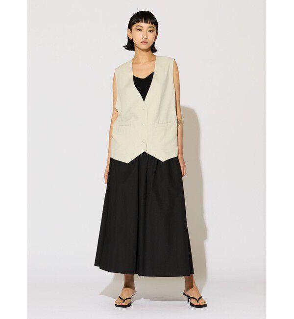 MIDIUMISOLID「MIDIUMISOLID for Ladies タックギャザーボリュームスカート」|スカート|