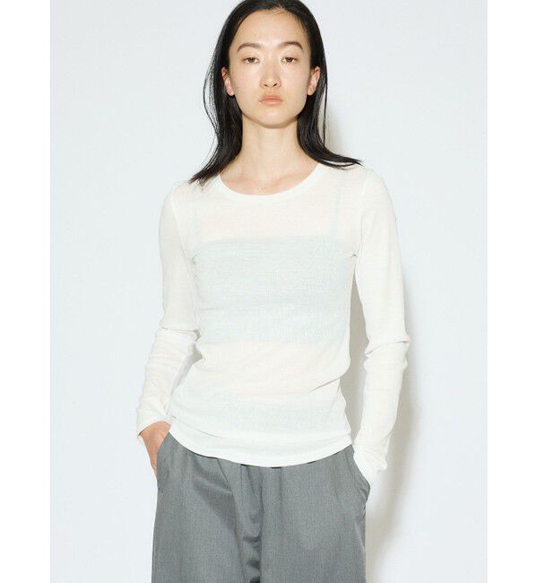 MIDIUMISOLID「MIDIUMISOLID for Ladies ロングスリーブトップス」|Tシャツ・カットソー|オフホワイト