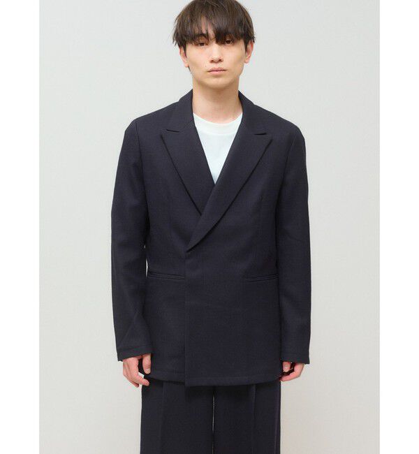 MIDIUMISOLID「MIDIUMISOLID Men&rsquo;s ウールサージジャケット」|テーラードジャケット|ネイビー