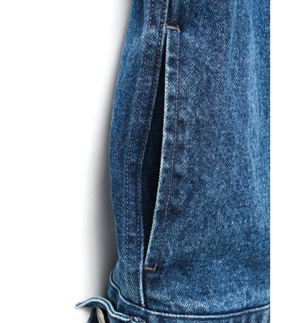 mizuiro ind「mizuiro ind コンパクトデニムジャケット(ダメージ)」|テーラードジャケット|