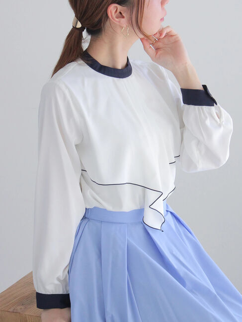 Te chichi「柄アソートフリルボウタイブラウス」|シャツ・ブラウス|