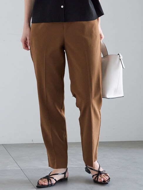 Te chichi「メタル釦楊柳テーパードパンツ」|その他|ブラウン