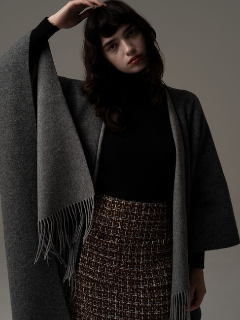 Te chichi「ウールポンチョ」|その他|グレー