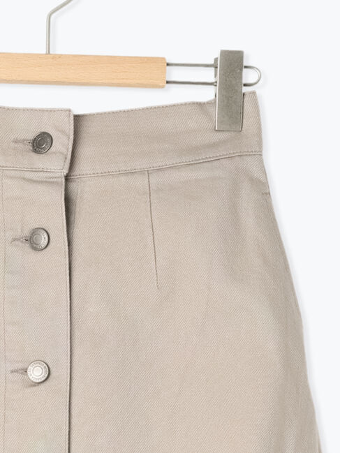 Samansa Mos2「【Sサイズ WEB限定】フロント釦フレアデニムスカート」|スカート|