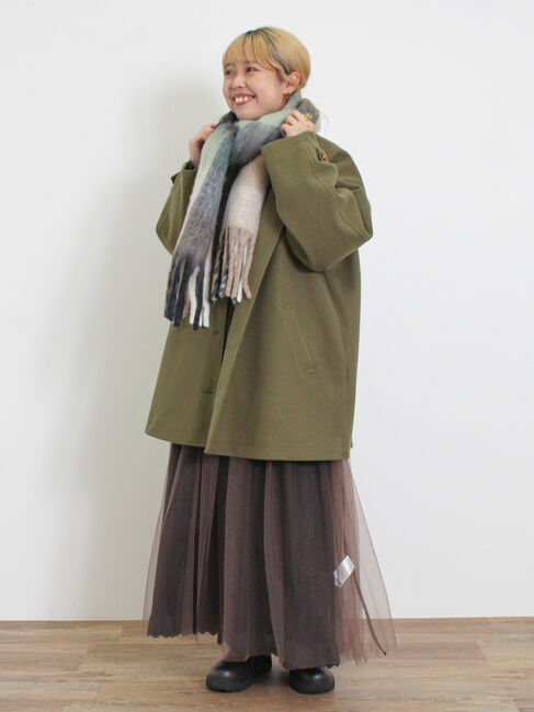 Samansa Mos2「ウーリーライクミドル丈クルーネックコート」|その他|