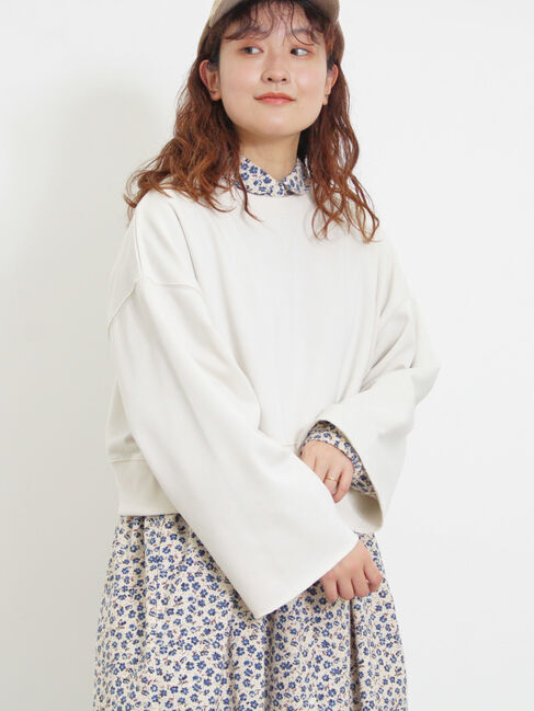 Samansa Mos2「◎ショート丈スウェット」|Tシャツ・カットソー|