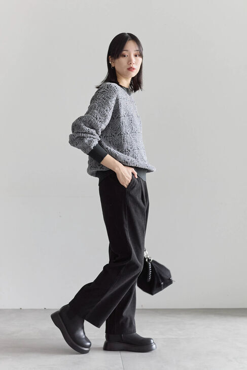 Samansa Mos2 blue「カットコールパンツ」|その他|