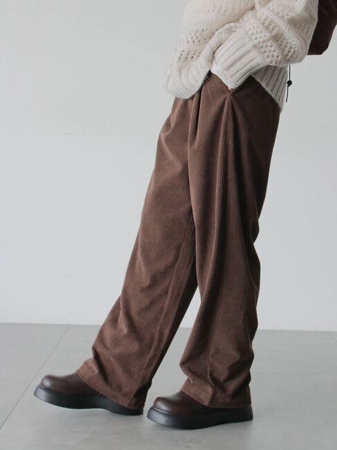 Samansa Mos2 blue「カットコールパンツ」|その他|