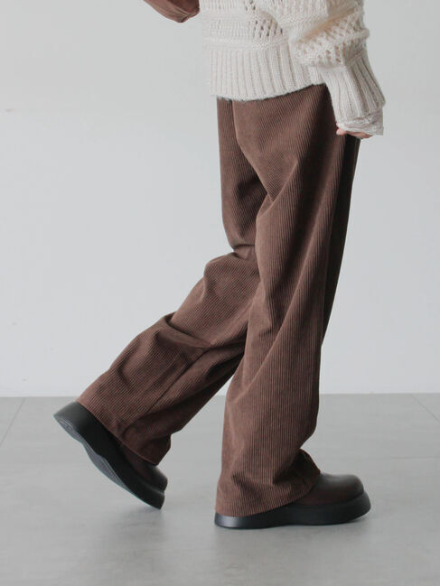 Samansa Mos2 blue「カットコールパンツ」|その他|