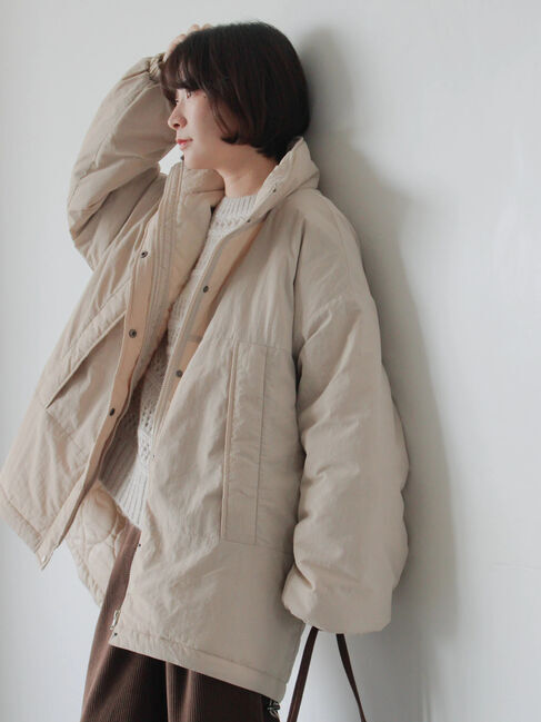 Samansa Mos2 blue「中綿モンスターコート」|その他|