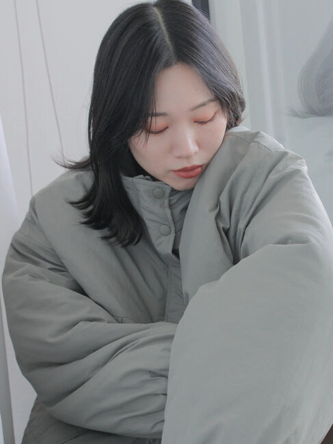 Samansa Mos2 blue「中綿モンスターコート」|その他|