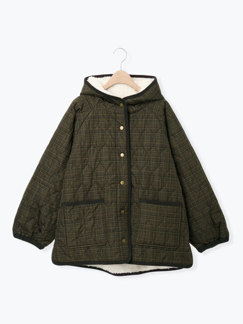 Samansa Mos2「リバーシブルボアブルゾン」|ブルゾン・スタジャン|グリーン