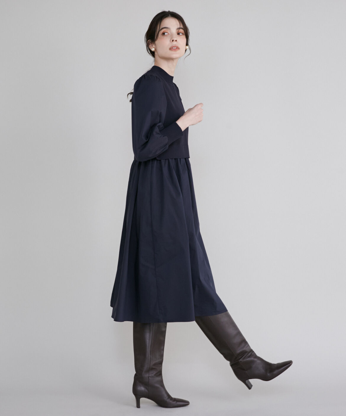 Maglie le cassetto「《M Maglie le cassetto》ドッキングニットワンピース」|ワンピース|