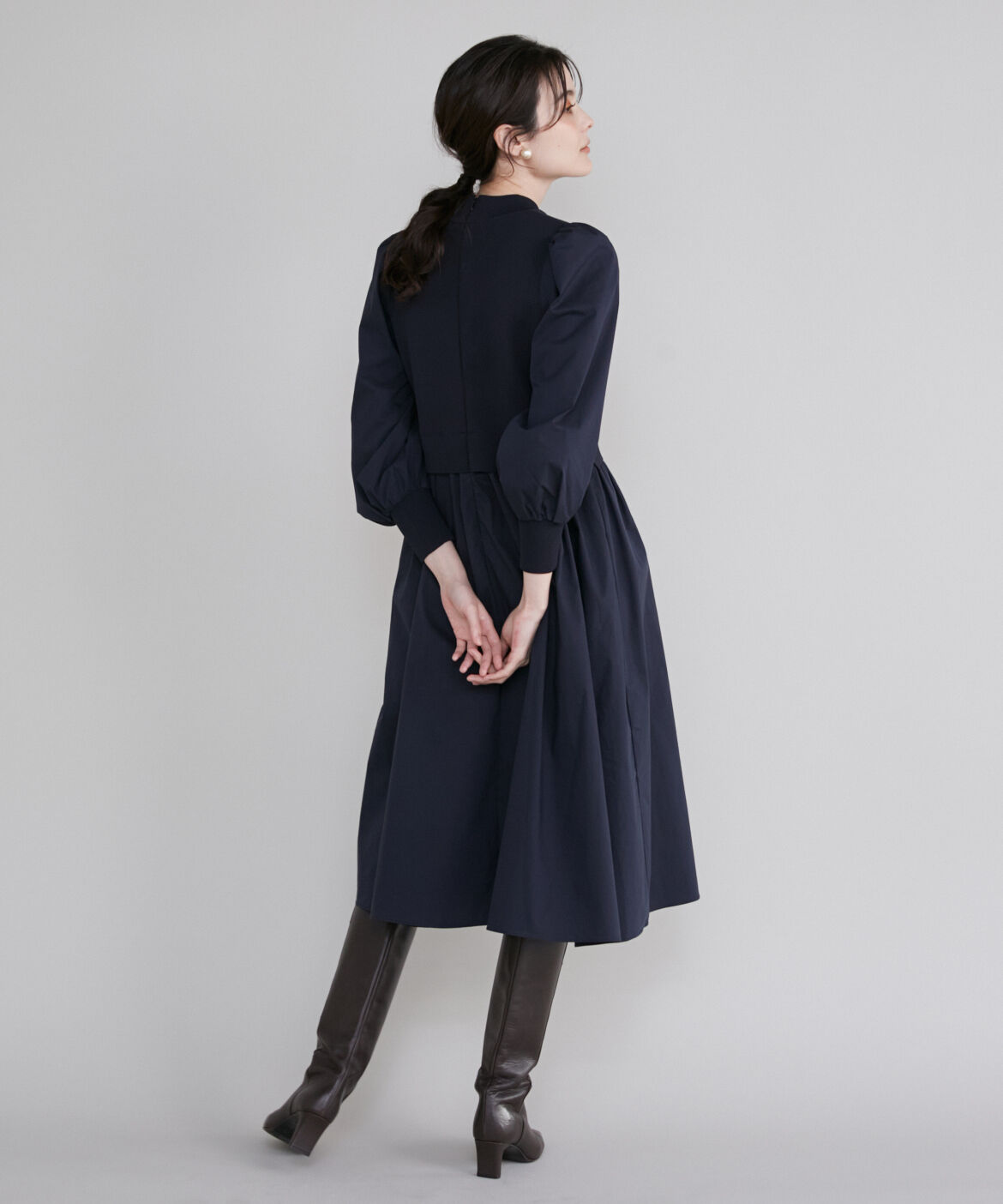 Maglie le cassetto「《M Maglie le cassetto》ドッキングニットワンピース」|ワンピース|