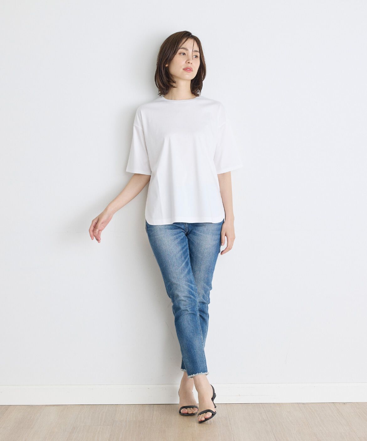 7-IDconcept.「《大きいサイズ》ラウンドヘムTシャツ《SUPER COOL TOUCH COTTON》」|Tシャツ・カットソー|