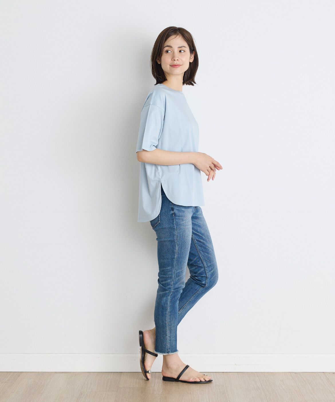 7-IDconcept.「《大きいサイズ》ラウンドヘムTシャツ《SUPER COOL TOUCH COTTON》」|Tシャツ・カットソー|