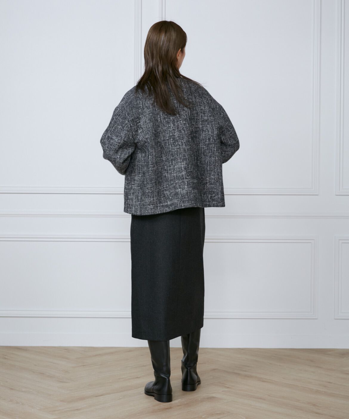 INED「《大きいサイズ》ラップ風スカート《Botto Giuseppe》」|タイト|