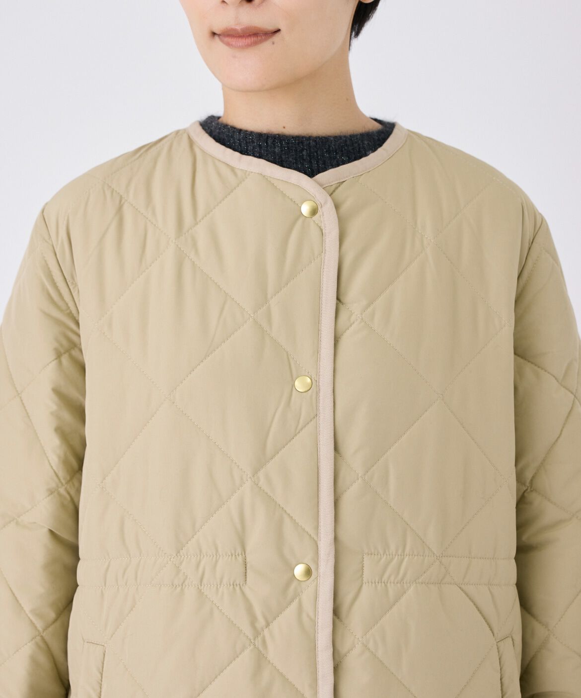 7-IDconcept.「《大きいサイズ》キルティングコート《LIMONTA EAST》」|ステンカラーコート|