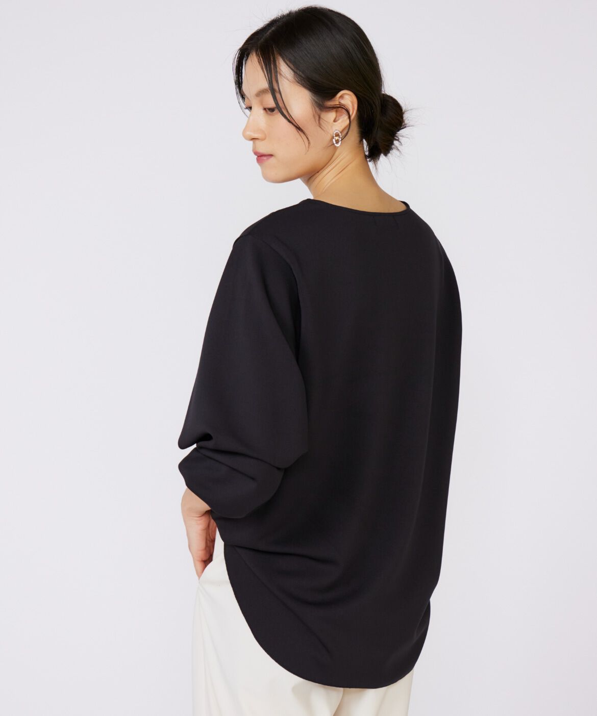 INED「ボリュームスリーブスキッパーブラウス」|Tシャツ・カットソー|