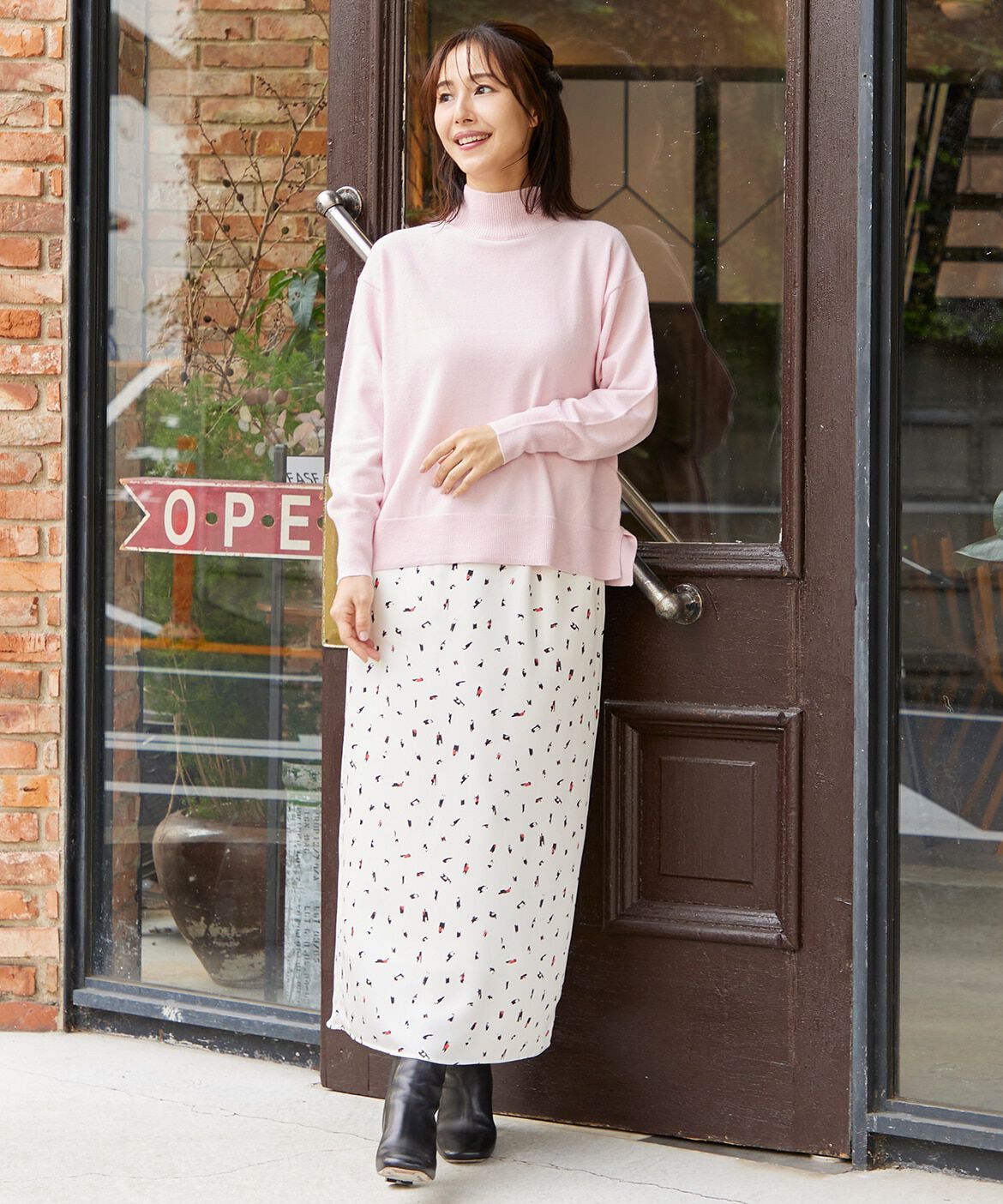 INED「ウール100％ハイネックニット」|ニット・セーター|