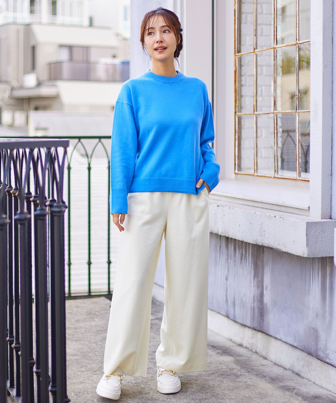 INED「ウール100％クルーネックニット」|ニット・セーター|