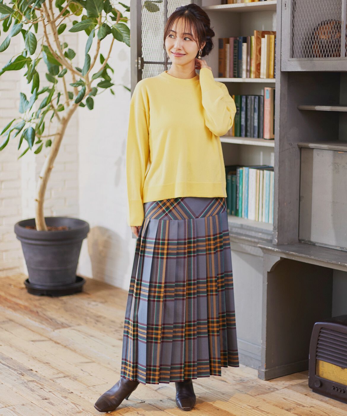 INED「ウール100％クルーネックニット」|ニット・セーター|