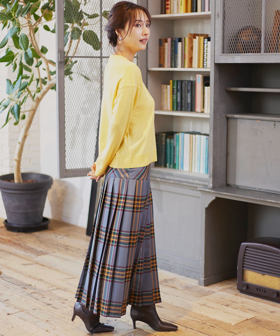 INED「ウール100％クルーネックニット」|ニット・セーター|